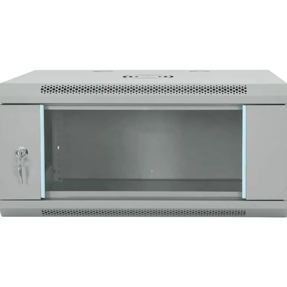 Elektronica*vidaXL Netwerk kabinet met opslag 60 x 45 x 28 cm Staal Grijs