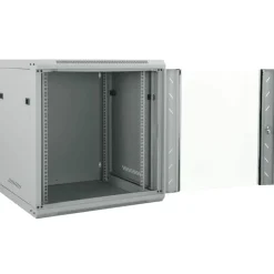 Elektronica*vidaXL Netwerk kabinet met opslag 60 x 60 x 65 cm Staal Grijs