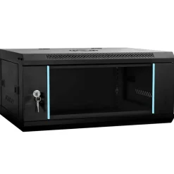 Elektronica*vidaXL Netwerk kabinet met opslag 60 x 35 x 28 cm Staal Zwart