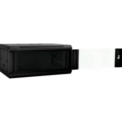 Elektronica*vidaXL Netwerk kabinet met opslag 60 x 35 x 28 cm Staal Zwart