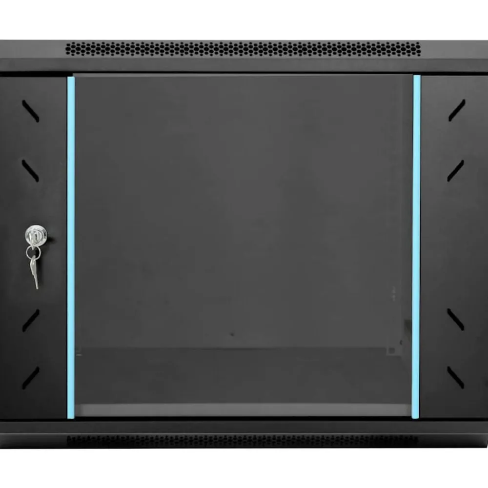 Elektronica*vidaXL Netwerk kabinet met opslag 60 x 60 x 50 cm Staal Zwart