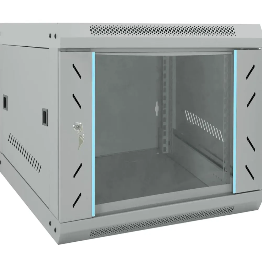 Elektronica*vidaXL Netwerk kabinet met opslag 53 x 60 x 45 cm Staal Grijs