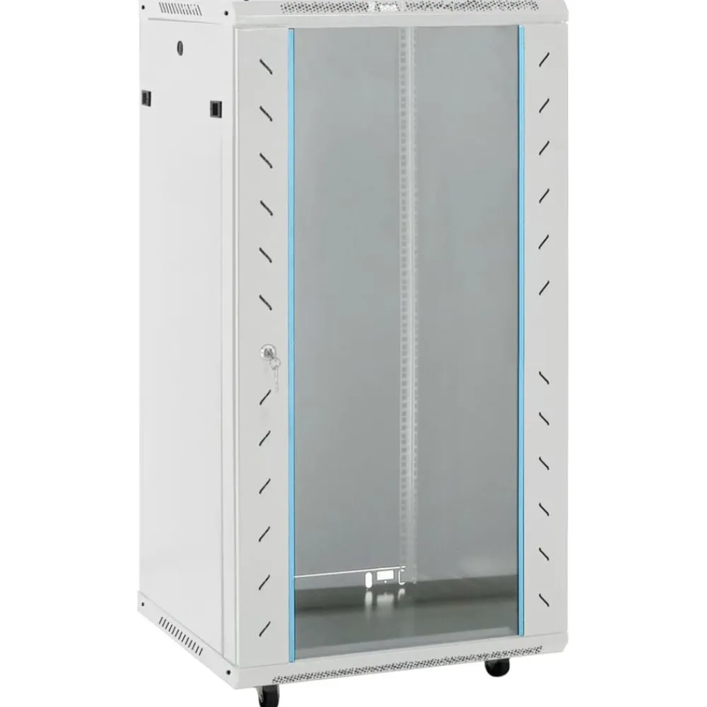 Elektronica*vidaXL Netwerkkast 22U 19" IP20 60x60x120 cm Grijs
