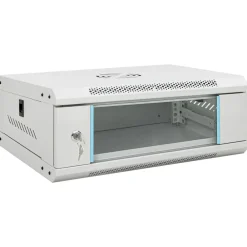 Elektronica*vidaXL Netwerkkast wandgemonteerd 4U 19" IP20 53x40x21 cm Grijs