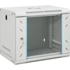 Elektronica*vidaXL Netwerkkast wandgemonteerd 9U 19" IP20 53x40x45 cm Grijs