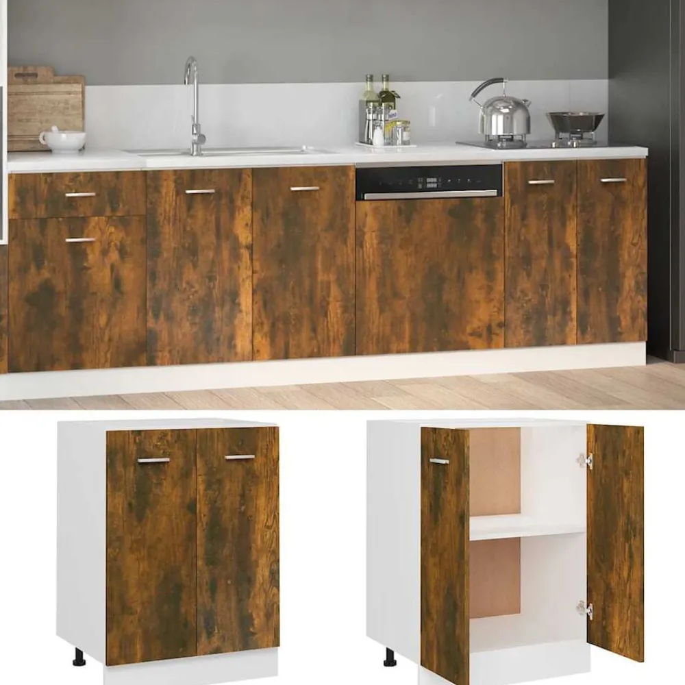 Onderkast Lyon 60x46x81,5 cm bewerkt hout kleurig>vidaXL Clearance