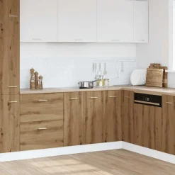 Kasten & Opbergmeubelen*vidaXL Onderkast Lyon 60x46x81,5 cm bewerkt hout artisanaal eikenkleur artisanaal eikenkleurig