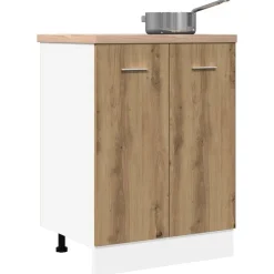 Kasten & Opbergmeubelen*vidaXL Onderkast Lyon 60x46x81,5 cm bewerkt hout artisanaal eikenkleur artisanaal eikenkleurig