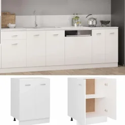 Kasten & Opbergmeubelen*vidaXL Onderkast Lyon 60x46x81,5 cm bewerkt hout Wit