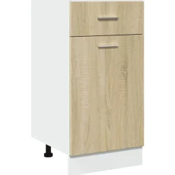 Kasten & Opbergmeubelen*vidaXL Onderkast met lade Lyon 40x46x81,5 cm bewerkt hout kleurig Sonoma eiken