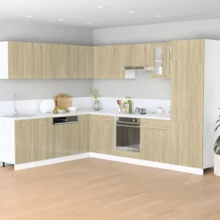 Kasten & Opbergmeubelen*vidaXL Onderkast met lade Lyon 40x46x81,5 cm bewerkt hout kleurig Sonoma eiken
