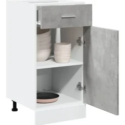 Onderkast met lade Lyon 40x46x81,5 cm bewerkt hout>vidaXL New