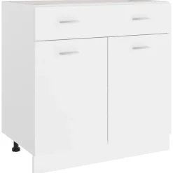 Kasten & Opbergmeubelen*vidaXL Onderkast met lade Lyon 80x46x81,5 cm bewerkt hout Wit