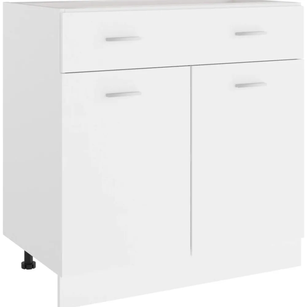 Kasten & Opbergmeubelen*vidaXL Onderkast met lade Lyon 80x46x81,5 cm bewerkt hout Wit