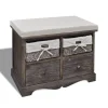 Opbergbank 62x33x42 cm paulowniahout bruin>vidaXL Sale