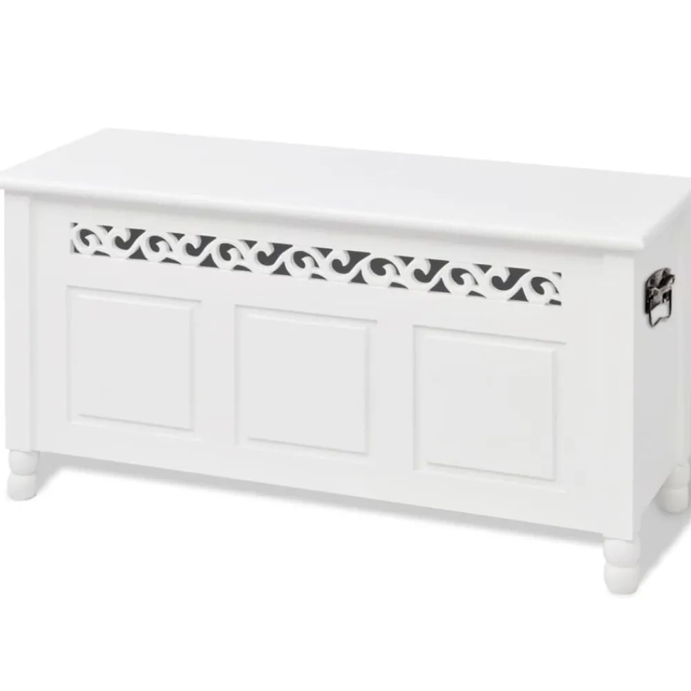 Opbergbankje barokstijl MDF wit>vidaXL Hot