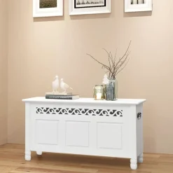 Opbergbankje barokstijl MDF wit>vidaXL Hot