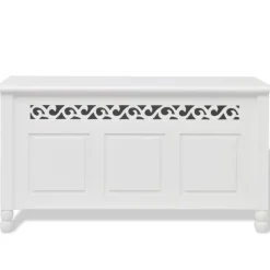 Opbergbankje barokstijl MDF wit><noscript><img width=