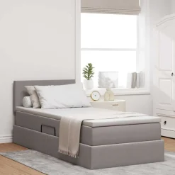 Opbergbed met matras met opslag 90 x 190 cm Bewerkt hout>vidaXL New