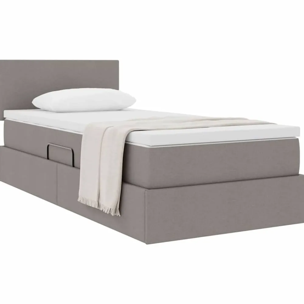 Opbergbed met matras met opslag 90 x 190 cm Bewerkt hout>vidaXL New