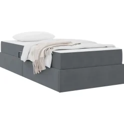 Opbergbed met matras met matras 90 x 190 cm Fluweel><noscript><img width=