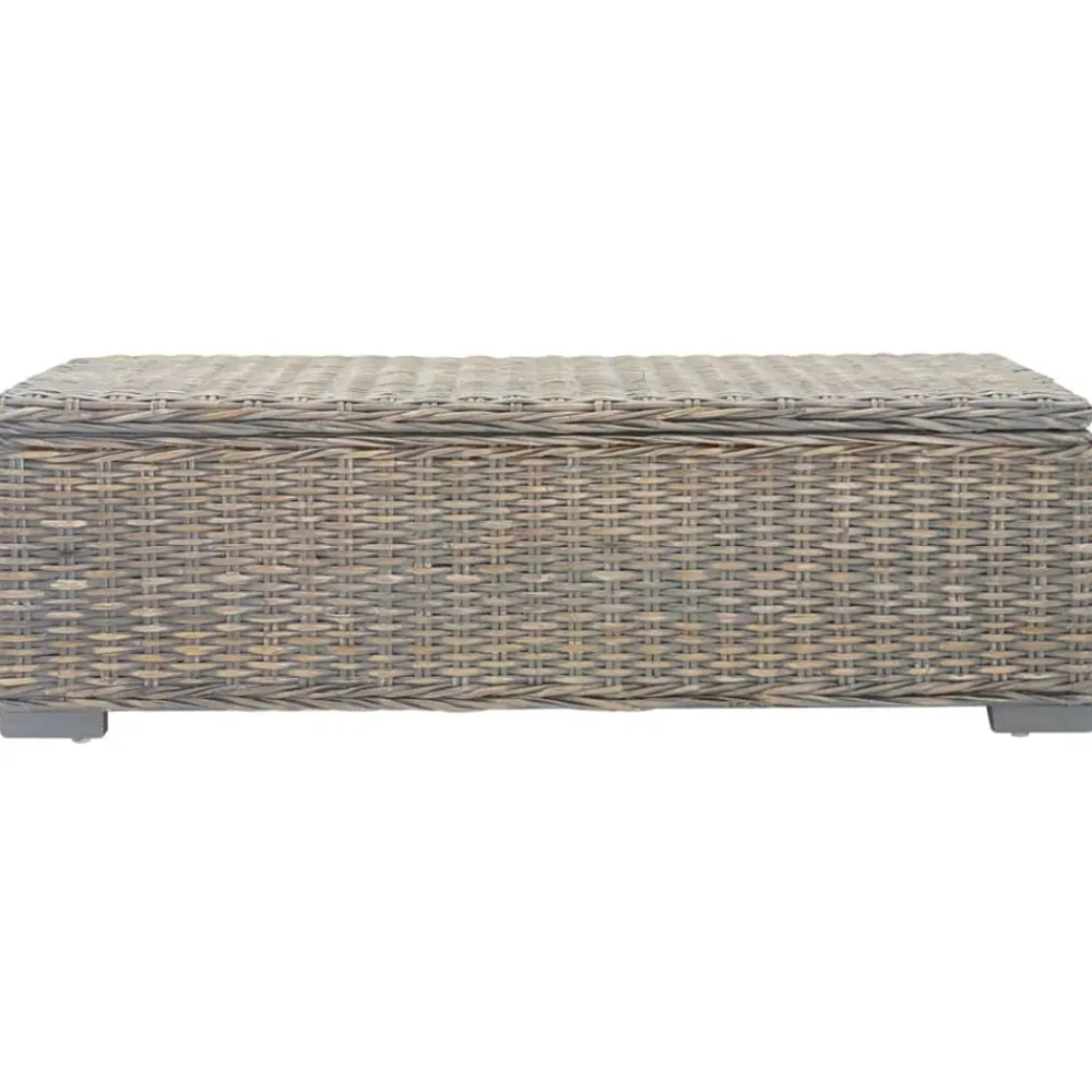 Opbergbox 110 cm natuurlijk kubu rattan en mahoniehout>vidaXL Sale