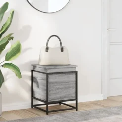 Huishoudelijke Benodigdheden*vidaXL Opbergbox met deksel 40x40x51,5 cm bewerkt hout Grijs sonoma