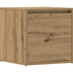 Opbergbox met lade 40,5x40x40 cm bewerkt hout artisanaal eiken>vidaXL Discount