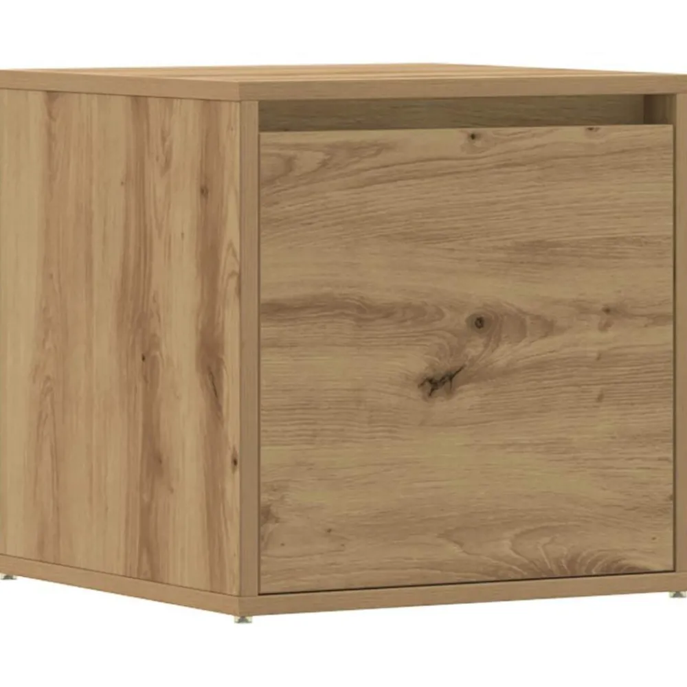 Opbergbox met lade 40,5x40x40 cm bewerkt hout artisanaal eiken>vidaXL Discount