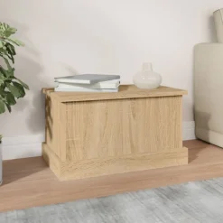Kasten & Opbergmeubelen*vidaXL Opbergbox 50x30x28 cm Bewerkt Hout Sonoma eiken