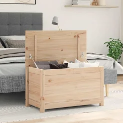 Kasten & Opbergmeubelen*vidaXL Opbergbox 80x40x45,5 cm massief grenenhout Naturel