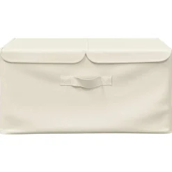 Huishoudelijke Benodigdheden*vidaXL Opbergbox 50x30x25 cm stof crèmekleurig Cr&egrave;me