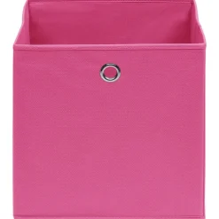 Huishoudelijke Benodigdheden*vidaXL Opbergboxen 4 st 32x32x32 cm stof roze Roze zonder deksels