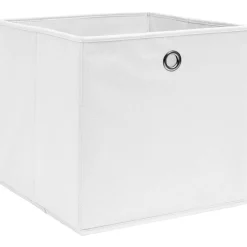 Huishoudelijke Benodigdheden*vidaXL Opbergboxen 4 st 28x28x28 cm nonwoven stof Wit