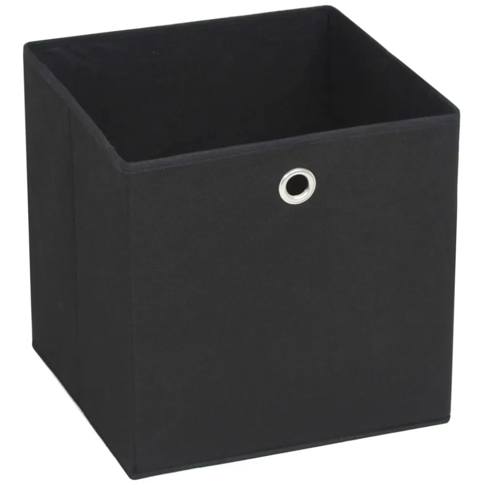 Huishoudelijke Benodigdheden*vidaXL Opbergboxen 4 st 28x28x28 cm nonwoven stof Zwart