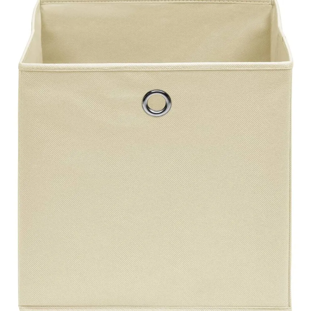 Huishoudelijke Benodigdheden*vidaXL Opbergboxen 4 st 32x32x32 cm stof crèmekleurig Crème zonder deksels
