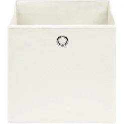 Opbergboxen 4 st 32x32x32 cm stof wit><noscript><img width=