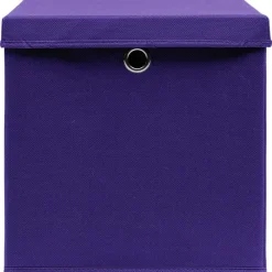 Huishoudelijke Benodigdheden*vidaXL Opbergboxen met deksel 4 st 28x28x28 cm paars Paars met deksels