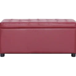 Bankjes*vidaXL Opberghocker 87,5 cm kunstleer Wijnrood