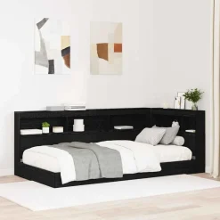 Opberghoofdbord met plank 80 cm Bewerkt hout>vidaXL Hot