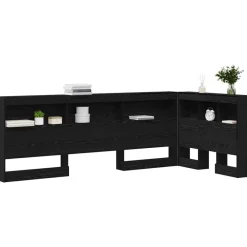 Opberghoofdbord met plank 80 cm Bewerkt hout><noscript><img width=