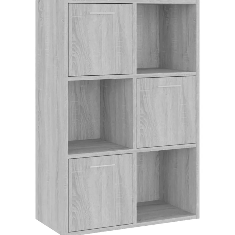 Boekenkasten & Wandplanken*vidaXL Opbergkast 60x29,5x90 cm eikenkleurig Grijs sonoma