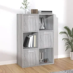 Boekenkasten & Wandplanken*vidaXL Opbergkast 60x29,5x90 cm eikenkleurig Grijs sonoma