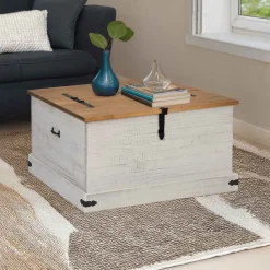 Opbergkist HALDEN 91x91x47 cm massief grenenhout>vidaXL Discount