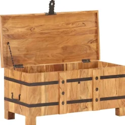 Opbergkist 90x40x40 cm massief acaciahout>vidaXL
