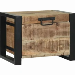 Opbergkisten met opslag Bruin 40 x 30 x 30 cm Massief mangohout>vidaXL Hot