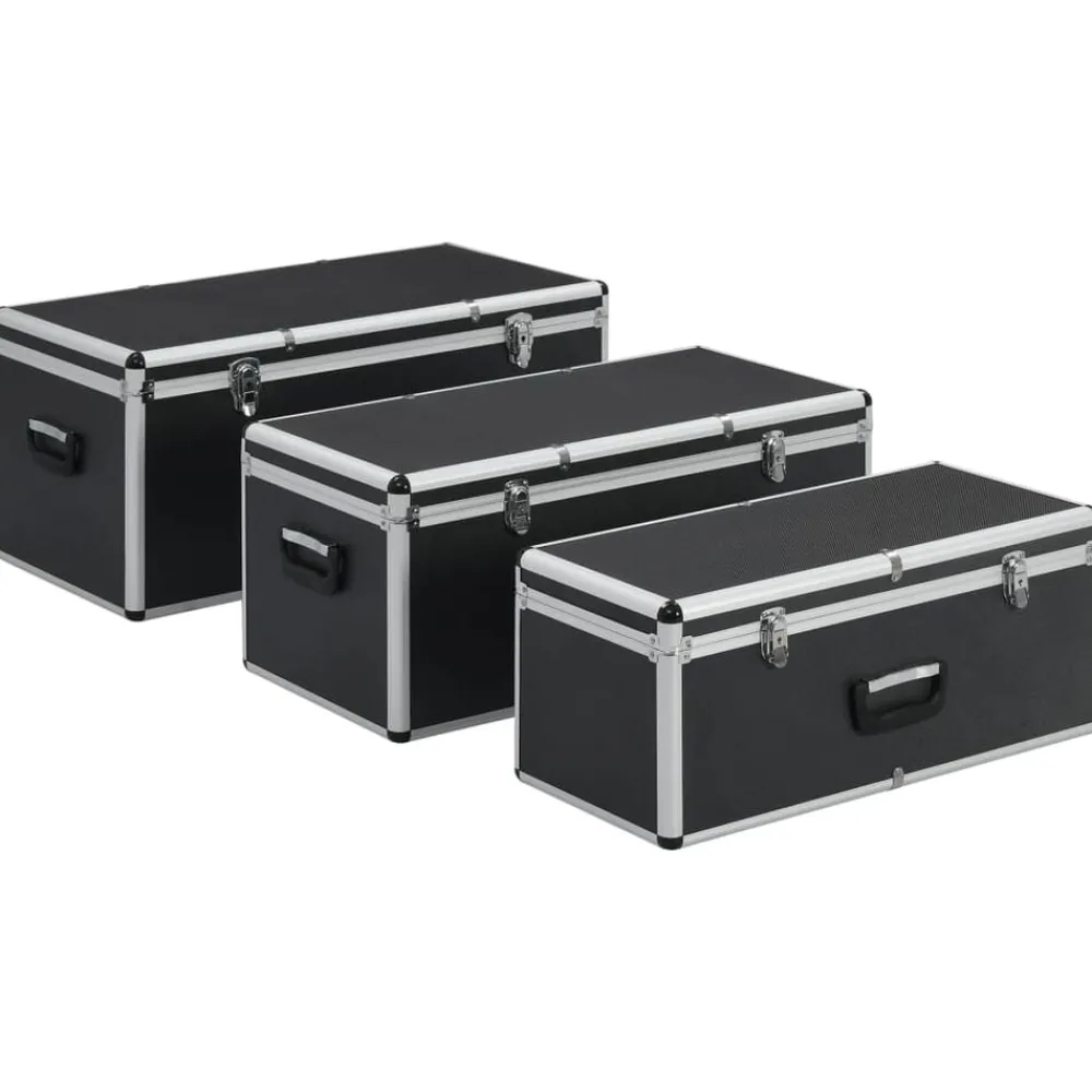 Opbergkoffers 3 st aluminium>vidaXL Outlet