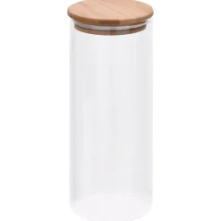 Keuken & Eetkamer*vidaXL Opbergpotten met bamboe deksel 6 st 1000 ml glas