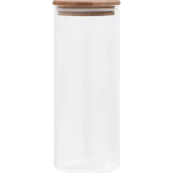 Keuken & Eetkamer*vidaXL Opbergpotten met bamboe deksel 6 st 1000 ml glas
