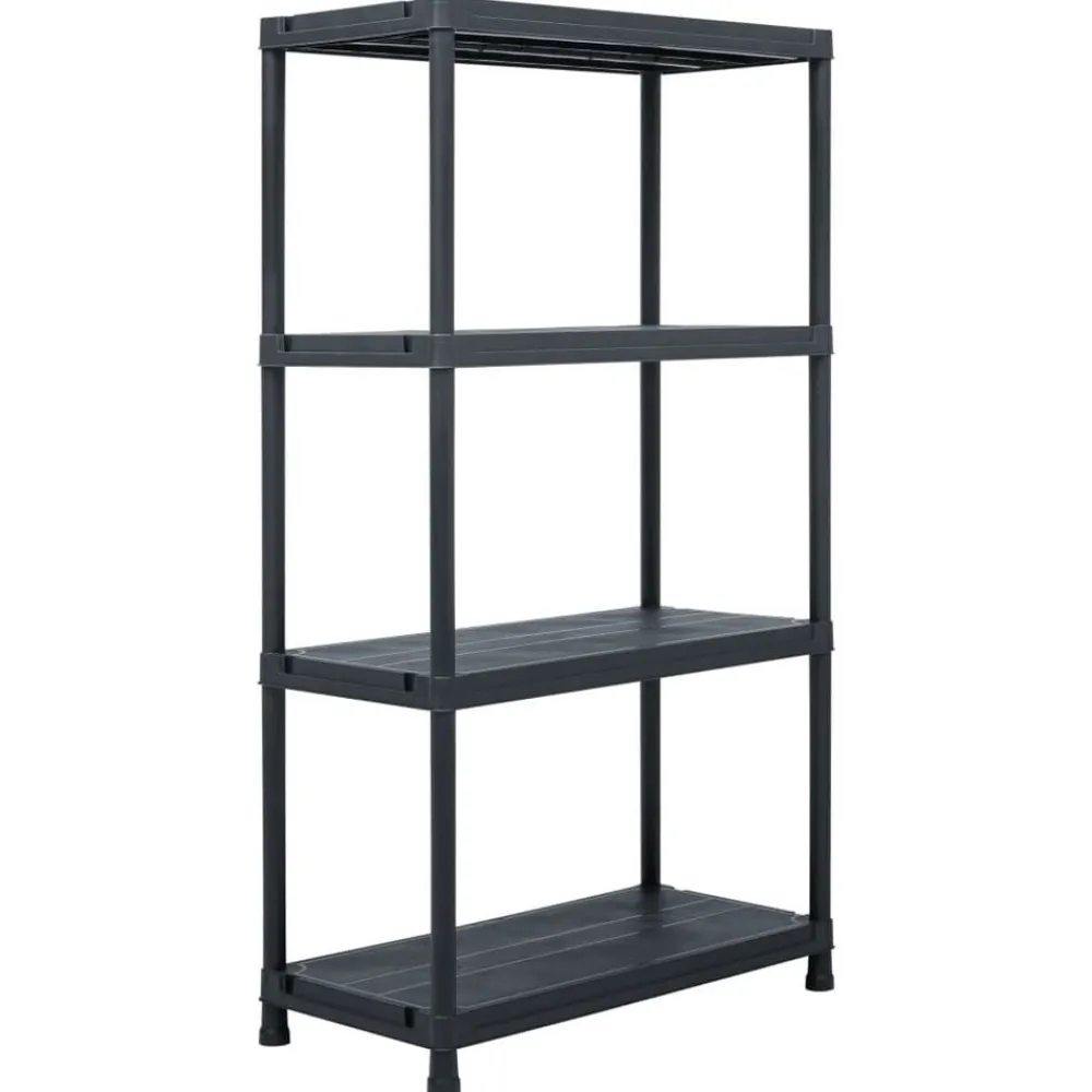Opbergrek 100 kg 60x30x138 cm kunststof zwart>vidaXL Discount